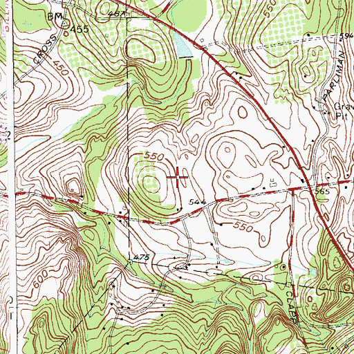 Topographic Map of Union Vale Middle School, NY
