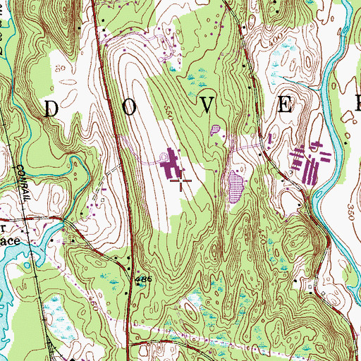 Topographic Map of Dover Middle School, NY