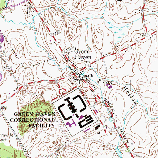 Topographic Map of Mount Zion Baptist Church, NY