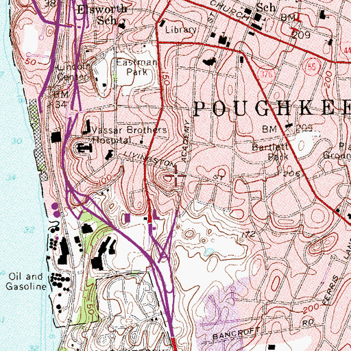 Topographic Map of Saint Nicholas Russian Orthodox Church, NY