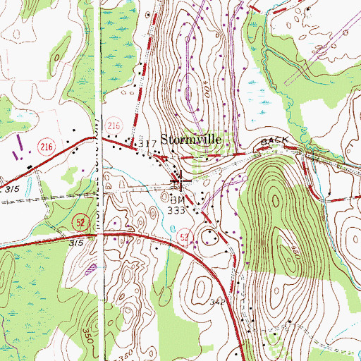 Topographic Map of Stormville Full Gospel Chapel, NY