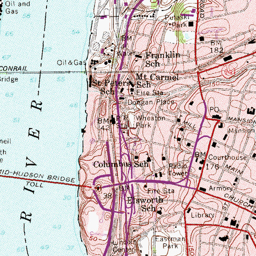 Topographic Map of Grace Chapel Christian Center, NY