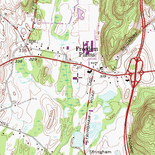 Topographic Map of Full Gospel Center, NY