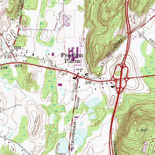 Topographic Map of Freedom Plains Presbyterian Church, NY