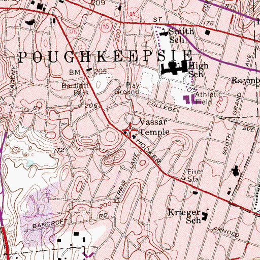 Topographic Map of First Church of Christ Scientist, NY