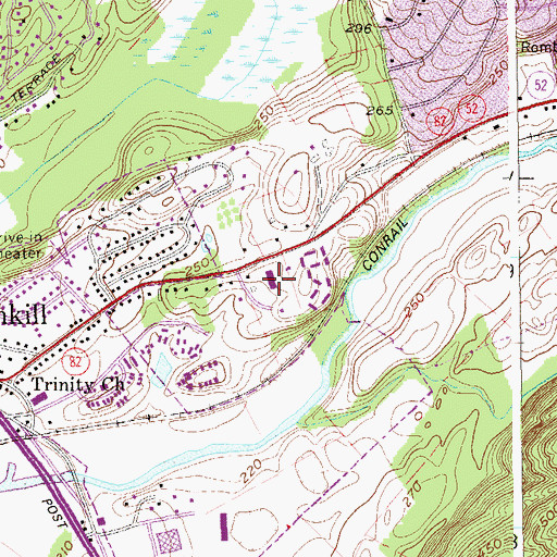 Topographic Map of Our Savior Lutheran Church, NY