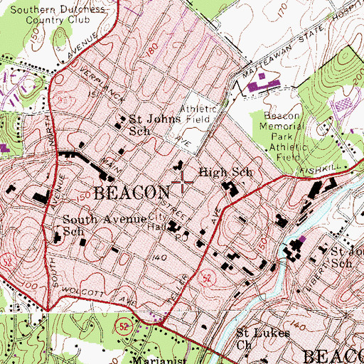 Topographic Map of Faith Temple Church of God, NY