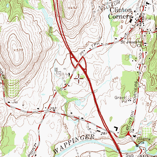 Topographic Map of Valley Community Church, NY