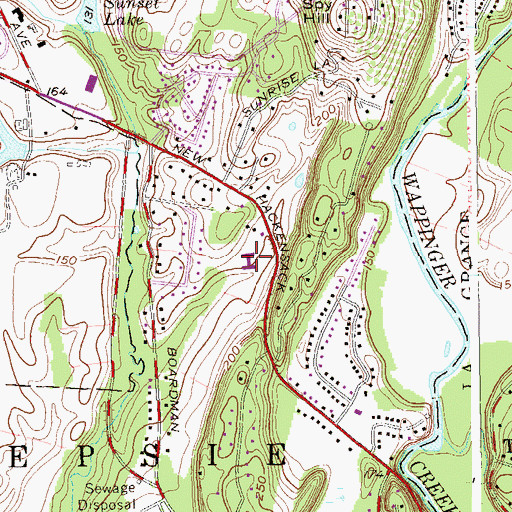 Topographic Map of Poughkeepsie United Methodist Church, NY