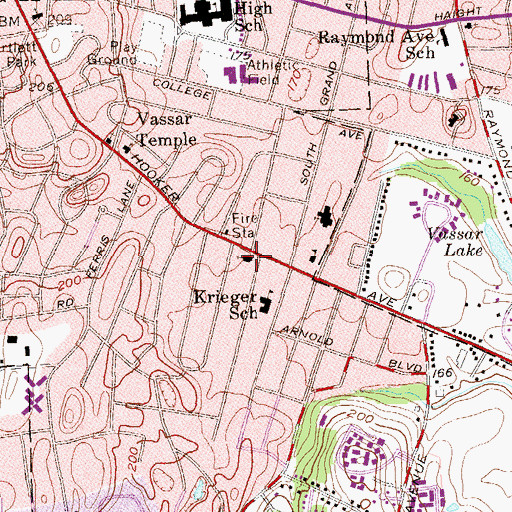 Topographic Map of Friends Meeting House Church, NY