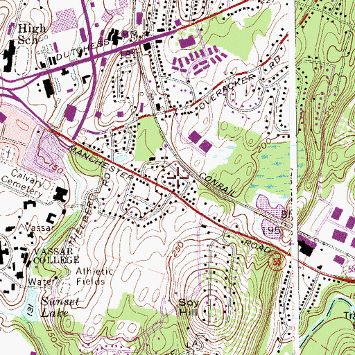 Topographic Map of Kingdom Hall of Jehovahs Witnesses, NY