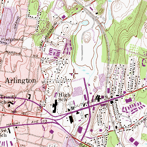 Topographic Map of Mid Hudson Seventh Day Adventist Church, NY