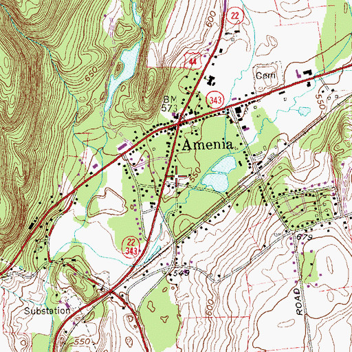 Topographic Map of Immaculate Conception Church, NY