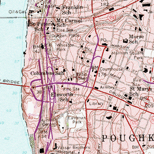 Topographic Map of Church of the Living God, NY