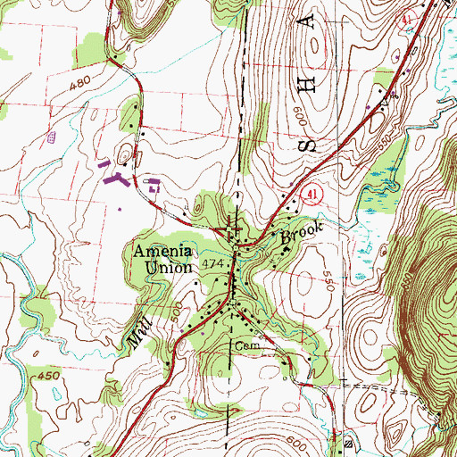 Topographic Map of Saint Thomas Episcopal Church, NY