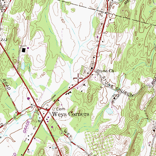Topographic Map of Grace Bible Fellowship Church, NY