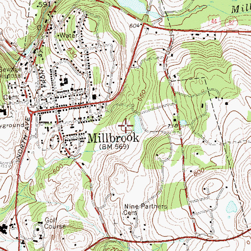 Topographic Map of Church Alliance of Millbrook, NY