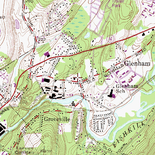 Topographic Map of Beacon Church of God, NY