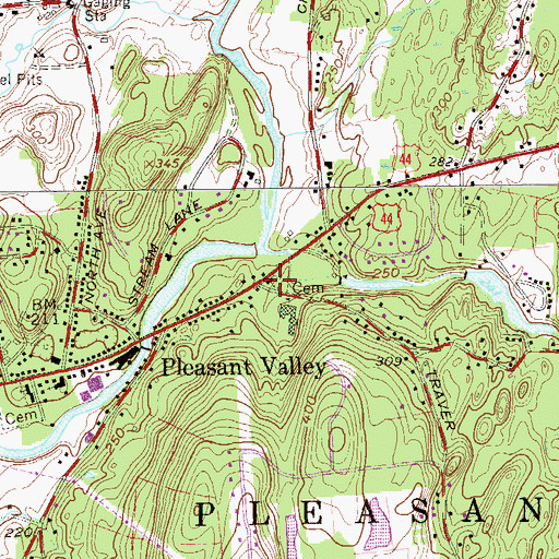 Topographic Map of Saint Pauls Episcopal Church, NY