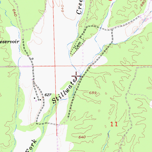 Topographic Map of East Valley Creek, CA
