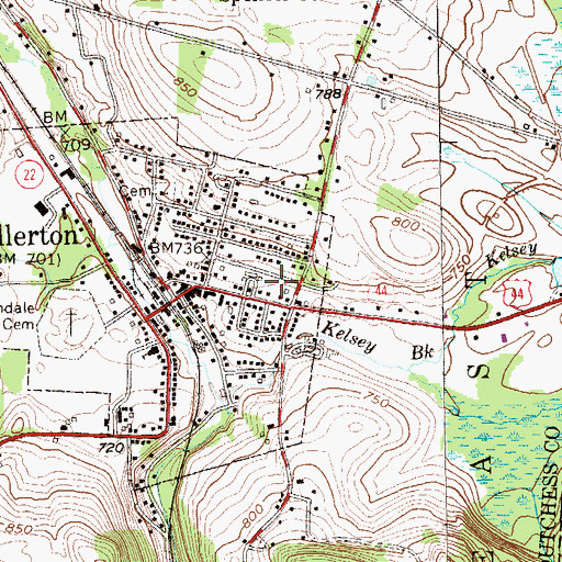 Topographic Map of First Church of Christ Scientist, NY