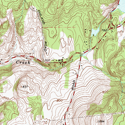 Topographic Map of Bangall United Methodist Church, NY