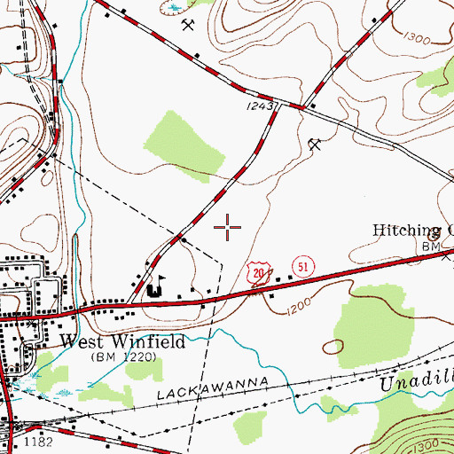 Topographic Map of Mount Markham Elementary School, NY