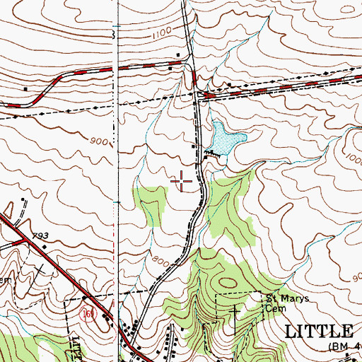 Topographic Map of Little Falls High School, NY