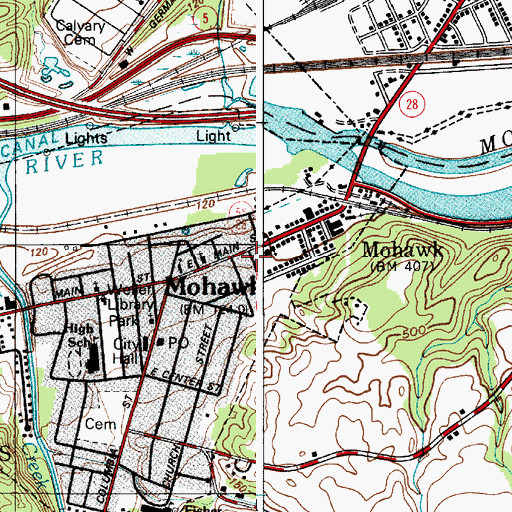 Topographic Map of Blessed Sacrament Church, NY