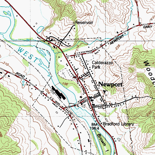 Topographic Map of First Baptist Church, NY