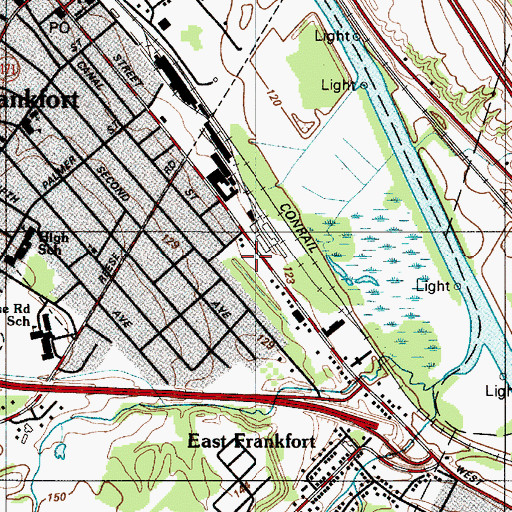 Topographic Map of Frankfort United Methodist Church, NY