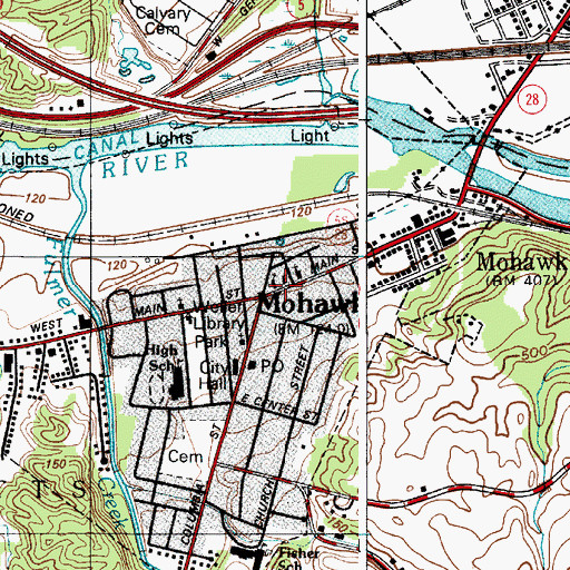 Topographic Map of Grace Episcopal Church, NY