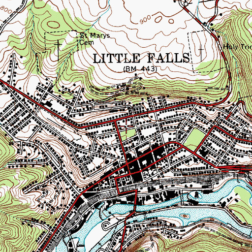 Topographic Map of Holy Trinity Evangelical Church, NY