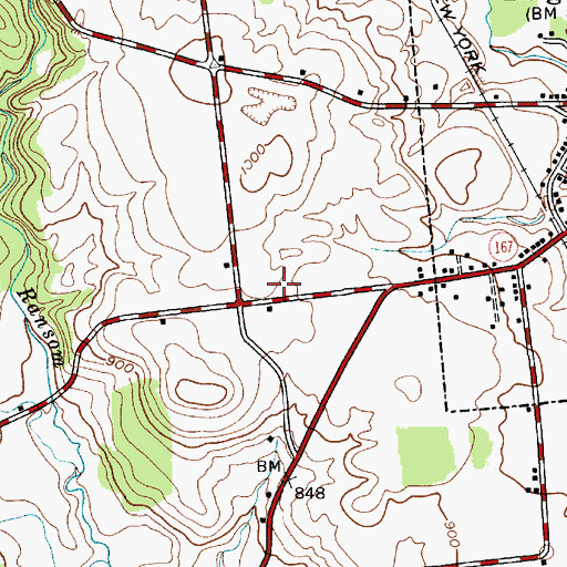 Topographic Map of Kingdom Hall of Jehovahs Witnesses, NY
