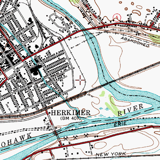 Topographic Map of New Life Church and Ministry Center, NY