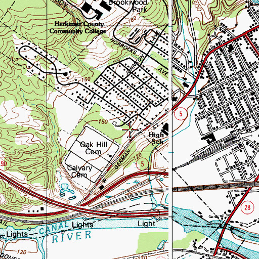 Topographic Map of Oak Ridge Free Methodist Church, NY