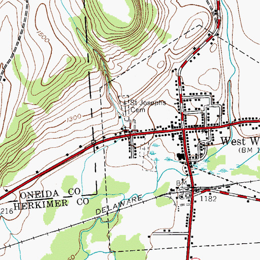 Topographic Map of Saint Joseph's Church, NY