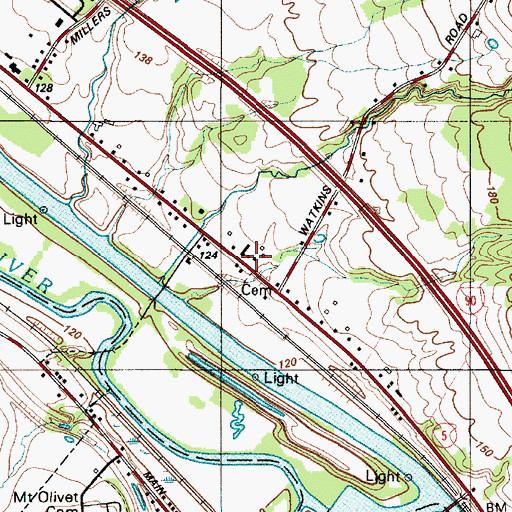 Topographic Map of Valley Baptist Church, NY