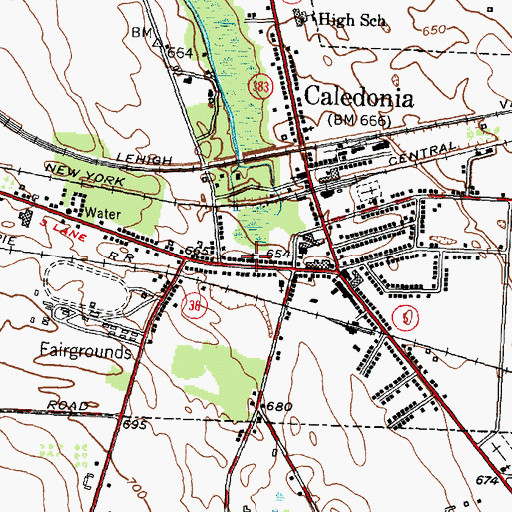 Topographic Map of Church of God, NY