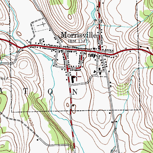 Topographic Map of Edward R Andrews Elementary School, NY