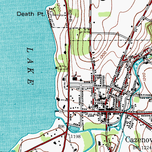 Topographic Map of Cazenovia High School, NY