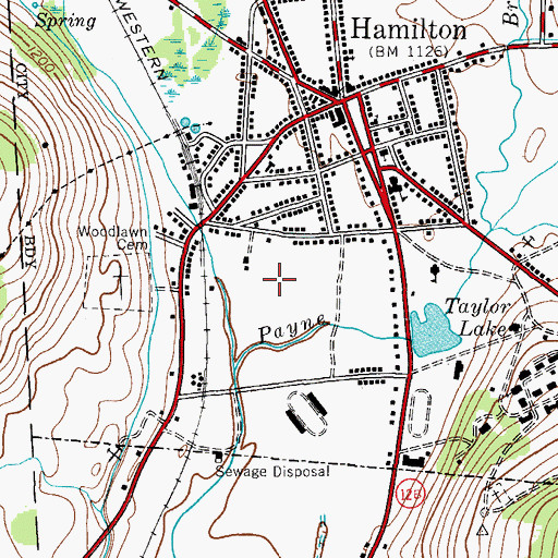 Topographic Map of Hamilton Junior - Senior High School, NY
