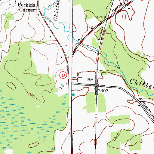 Topographic Map of Cazenovia Assembly of God, NY