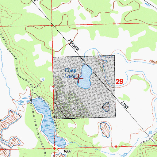 Topographic Map of Ebey Lake, CA