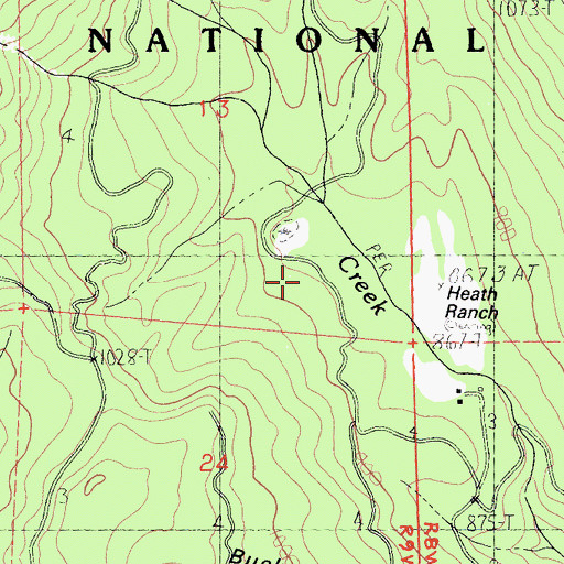 Topographic Map of Echo Flat, CA