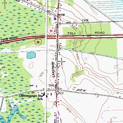 Topographic Map of Kingdom Hall of Jehovahs Witnesses, NY