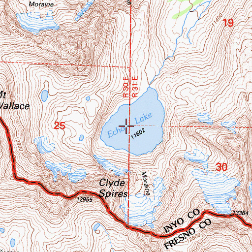 Topographic Map of Echo Lake, CA