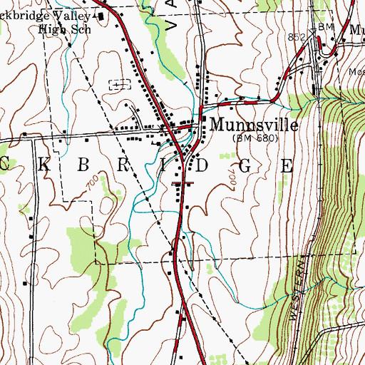 Topographic Map of Saint Theresa Catholic Church, NY