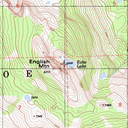 Topographic Map of Echo Lake, CA