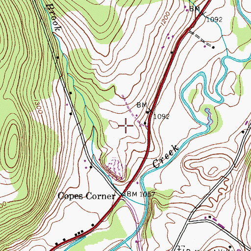 Topographic Map of Gilbertsville - Mount Upton Elementray School, NY